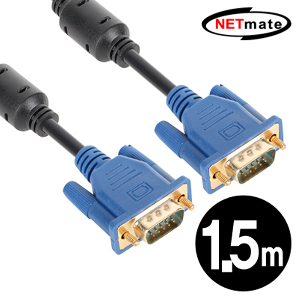 NETmate NMC-R15E RGB 3+4 모니터 케이블 1.5m (블랙)