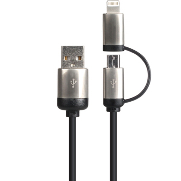 NETmate NMC-KVD200 모바일 멀티 충전 케이블 2m (마이크로 5핀 & A사 8핀 2 in 1)