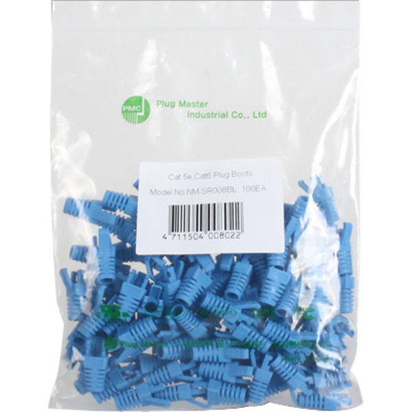 PLUG MASTER NM-SR008BL RJ-45 락(Lock) 부트(6Ø/블루/100개)