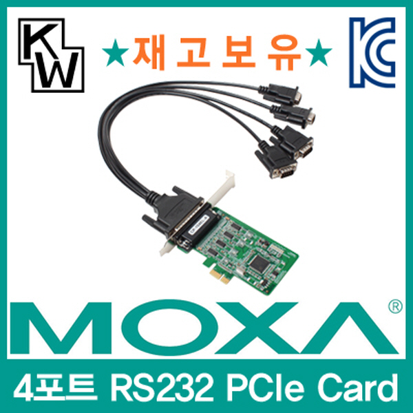MOXA(모싸) ★재고보유★ CP-104EL-A-DB9M 4포트 PCI Express 시리얼카드(슬림PC겸용)