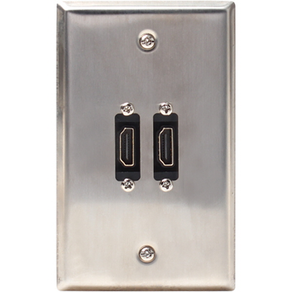 TNT NM-TNT95 HDMI 2포트 젠더 타입 스테인리스 월 플레이트