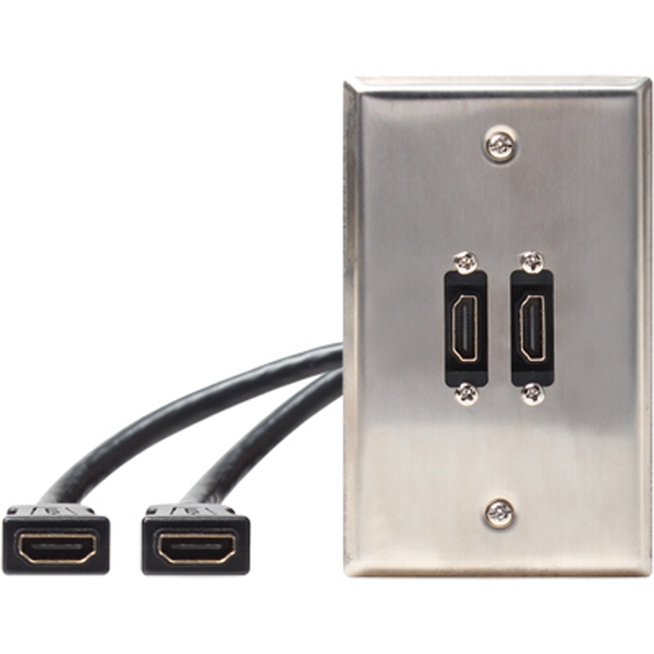 TNT NM-TNT97 HDMI 2포트 케이블 타입 스테인리스 월 플레이트