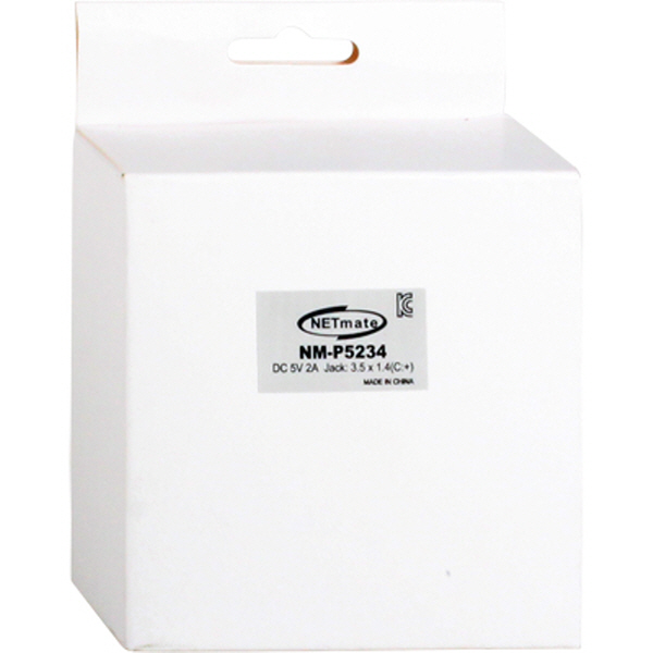 NETmate NM-P5234 DC 5V 2A SMPS 아답터[3.5x1.4mm(C:+)]