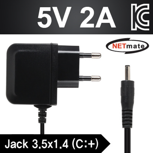 NETmate NM-P5234 DC 5V 2A SMPS 아답터[3.5x1.4mm(C:+)]