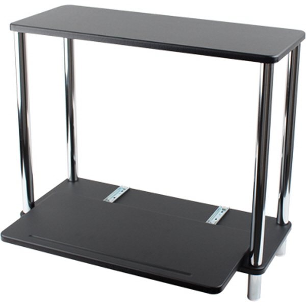 NETmate NM-GCD06B 2단 다용도 슬라이딩 선반(블랙)