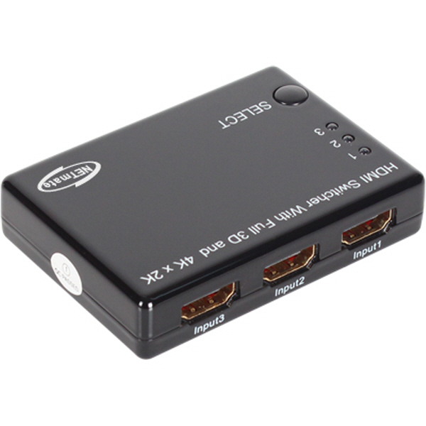 NETmate NM-HS302 4K 지원 HDMI 3:1 선택기(리모컨)