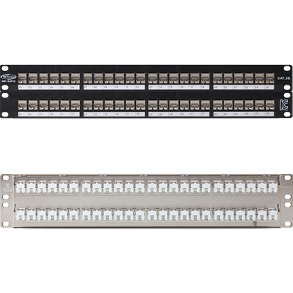 NETmate NM-SUP12 CAT.5E STP 48포트 키스톤잭 판넬(2U)