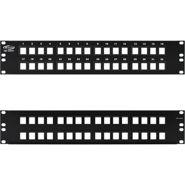 NETmate NM-SUP07 32포트 키스톤잭 마운팅 판넬(2U)