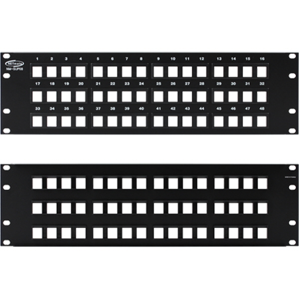 NETmate NM-SUP08 48포트 키스톤잭 마운팅 판넬(3U)
