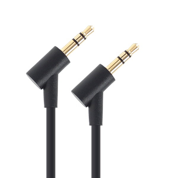 TNT NM-TNT106 초슬림 스테레오 AUX 케이블 1.5m (양쪽 45° 꺾임)