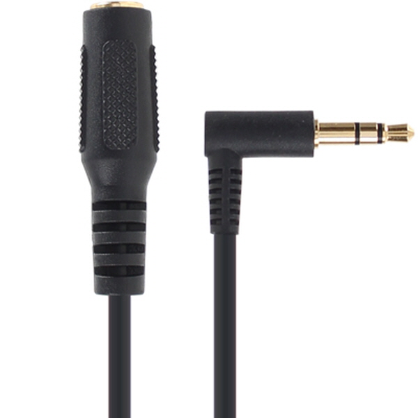 TNT NM-TNT105 초슬림 스테레오 연장 케이블 1.5m (90° 꺾임/AUX 케이블)