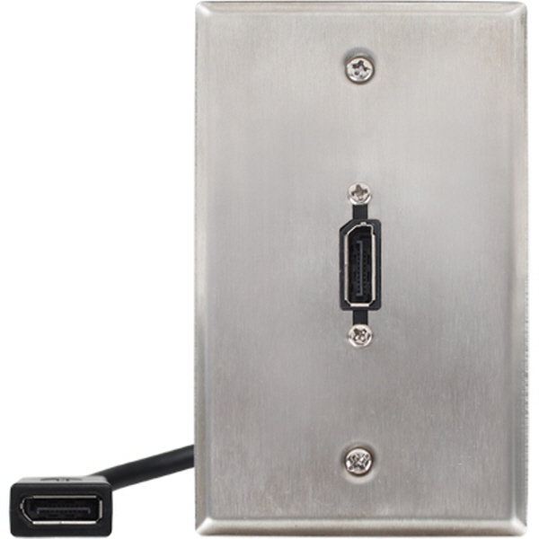 TNT NM-TNT109 DisplayPort 1포트 케이블 타입 스테인리스 월 플레이트