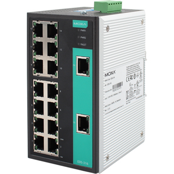 MOXA(모싸) ★재고보유★ EDS-316 산업용 16포트 스위칭 허브