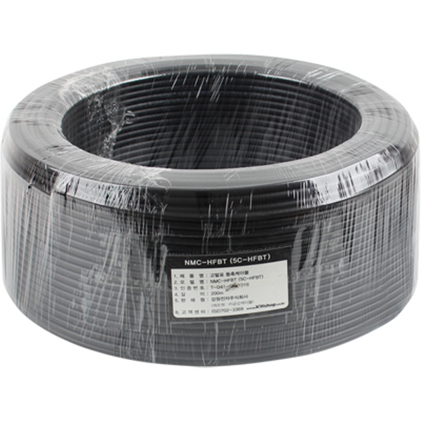 NETmate NMC-HFBT 5C-HFBT 동축 케이블(동복강선/4합/75Ω) 200m