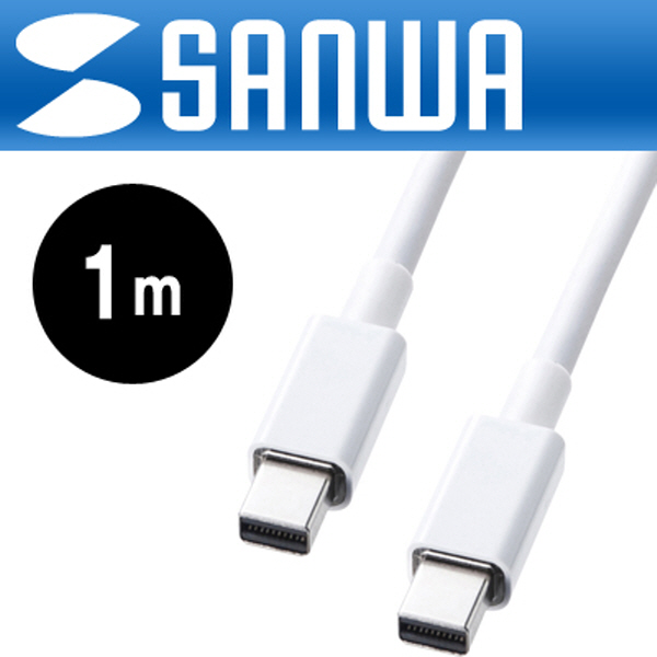 SANWA KC-DPMM1W Mini DisplayPort 1.2 케이블 1m