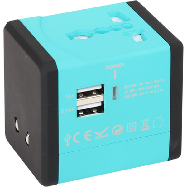 NETmate NM-NT580 해외여행용 USB 충전 멀티 플러그(US, EU, AU, UK, USB 2포트)