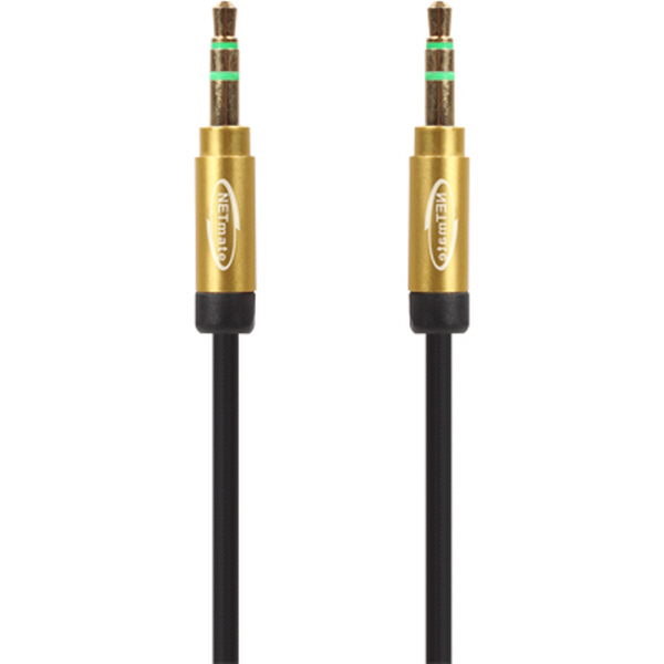 NETmate NMA-MK50SN 초슬림 스테레오 AUX 케이블 New 5m (OFC/금도금/AUX 케이블)