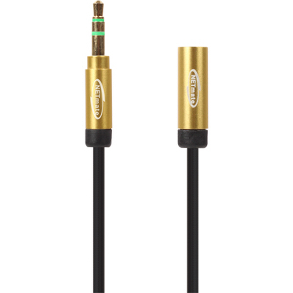 NETmate NMA-MK30FN 초슬림 스테레오 연장 케이블 New 3m (OFC/금도금/AUX 케이블)