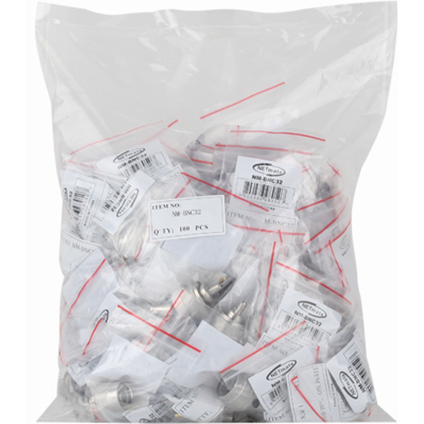 NETmate NM-BNC32(100개) N형 3C 압착 커넥터(50Ω/100개)