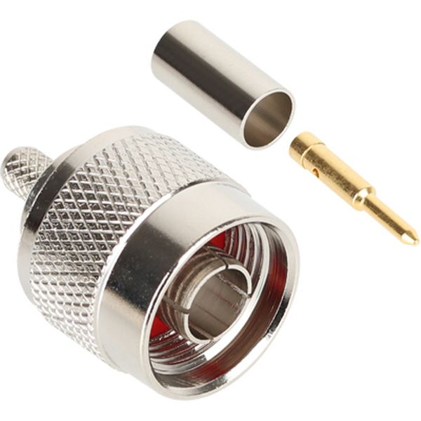 NETmate NM-BNC32(낱개) N형 3C 압착 커넥터(50Ω/낱개)