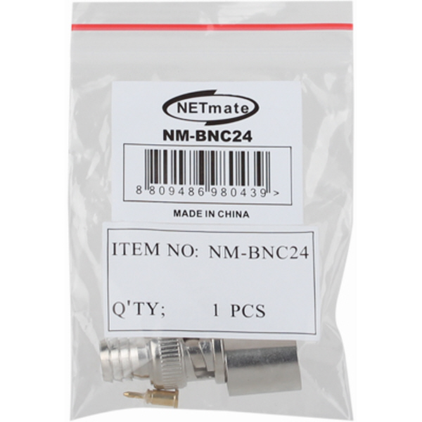 NETmate NM-BNC24 BNC 7C 압착 커넥터(50Ω/낱개)