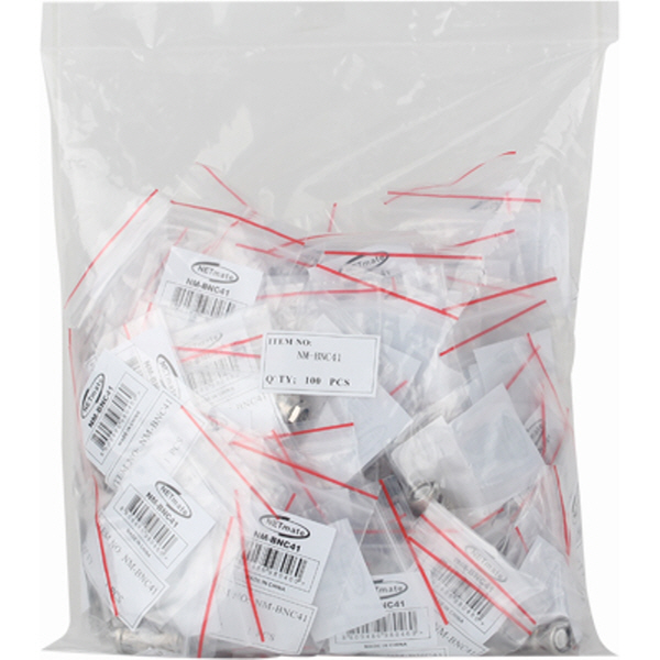 NETmate NM-BNC41(100개) BNC 5C 조립형 커넥터(50Ω/3 Piece Set/100개)