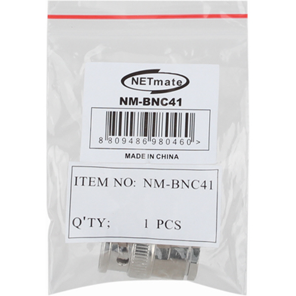 NETmate NM-BNC41(낱개) BNC 5C 조립형 커넥터(50Ω/3 Piece Set/낱개)