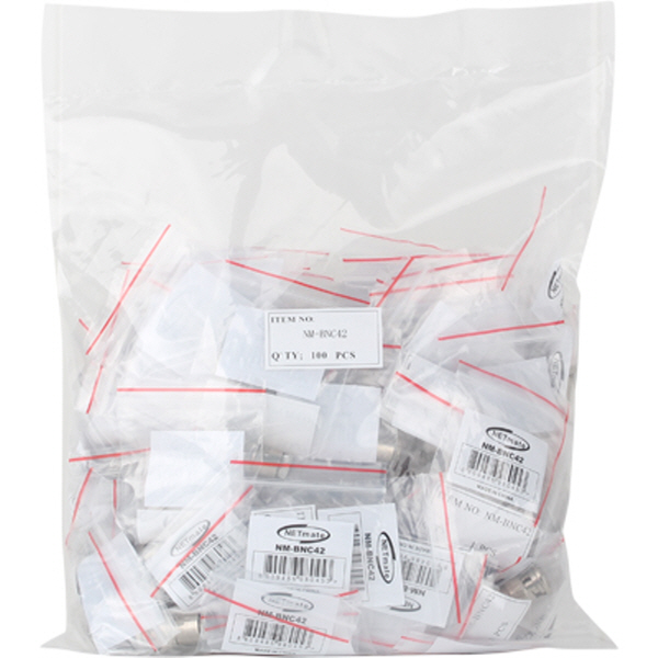 NETmate NM-BNC42(100개) BNC 3C 조립형 커넥터(50Ω/3 Piece Set/100개)
