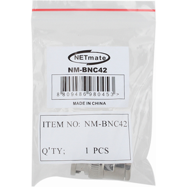 NETmate NM-BNC42(낱개) BNC 3C 조립형 커넥터(50Ω/3 Piece Set/낱개)