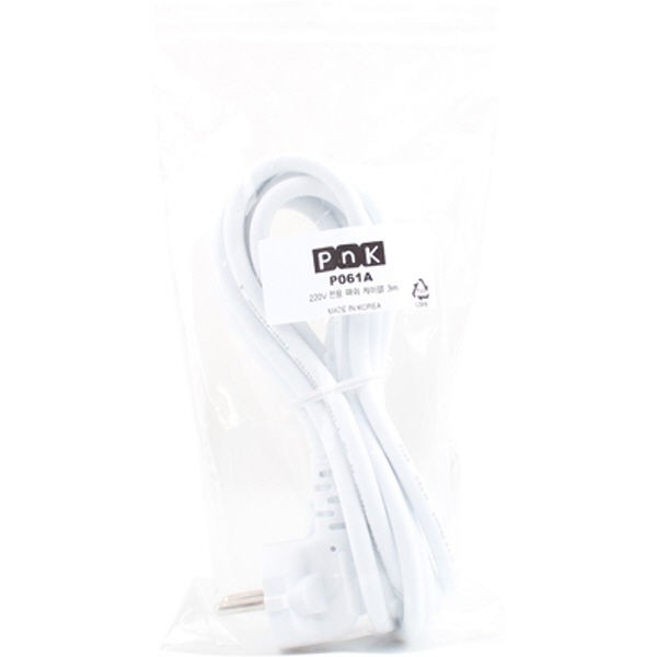 PnK P061A 220V 전용 3구 AC 파워 케이블 3m (화이트)