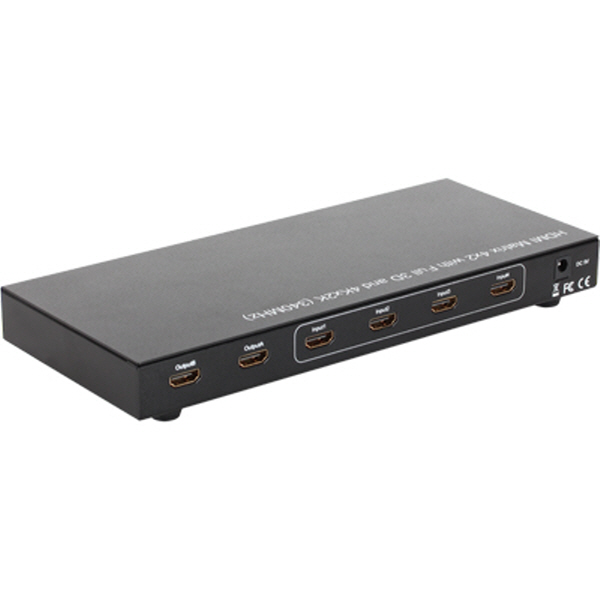 NETmate NM-HX422 4K 지원 HDMI 4:2 매트릭스 분배기(리모컨)
