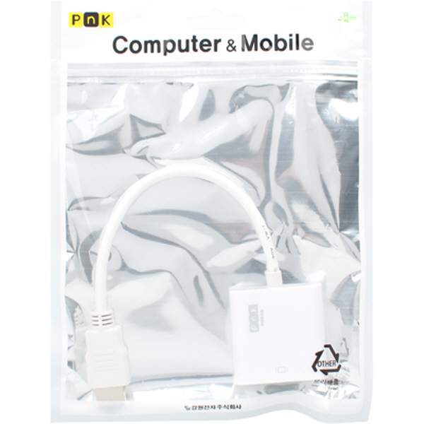 PnK P084A HDMI to VGA(RGB) 컨버터(케이블 타입/무전원)