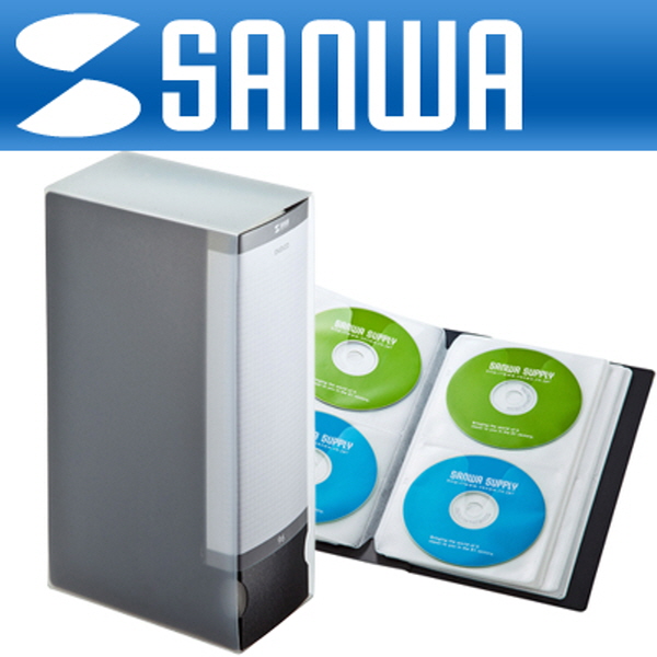 SANWA FCD-FL96BK 파일형 CD/DVD 케이스(96매/블랙)