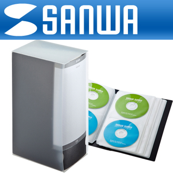 SANWA FCD-FL120BK 파일형 CD/DVD 케이스(120매/블랙)