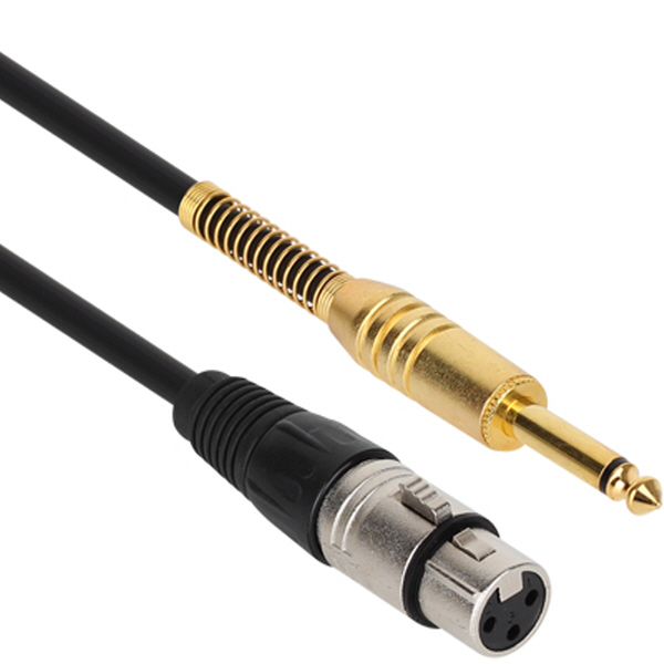 NETmate NMC-XLR505F XLR 캐논(F)-TS(5.5 Mono) 마이크 케이블 5m