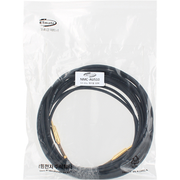 NETmate NMC-AU510 TS(5.5 Mono) 마이크 케이블 10m