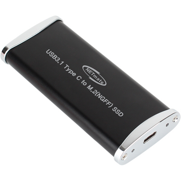 NETmate NM-SSC7 USB3.1 Gen2 Type C M.2(NGFF) SSD 케이스(SSD미포함)