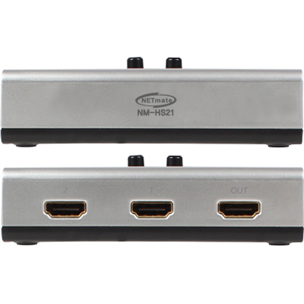 NETmate NM-HS21 HDMI 2:1 수동선택기(벽걸이형/가이드 포함)