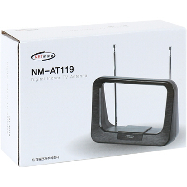 NETmate NM-AT119 디지털 TV 실내 수신 안테나(5-7dB/무전원)