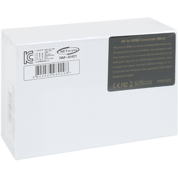 NETmate NM-AH01 AV(컴포지트) to HDMI 컨버터