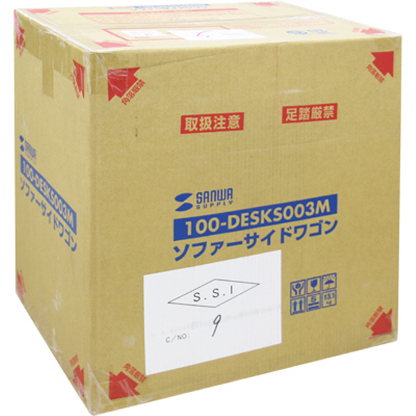 SANWA 100-DESKS003M 양면형 다용도 이동식 수납장