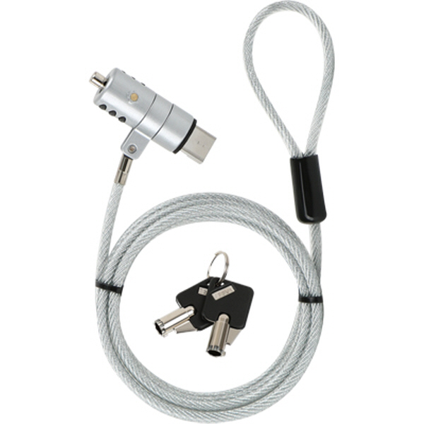 NETmate NM-SLL05M 노트북 도난방지 USB포트 와이어 잠금장치(키 타입/Ø4.5mm/1.8m)