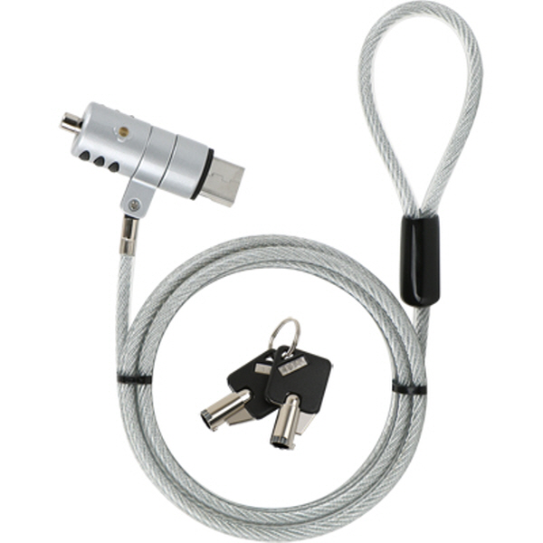 NETmate NM-SLL06M A사 노트북 Air & Pro 도난방지 USB포트 와이어 잠금장치(키 타입/Ø4.5mm/1.8m)