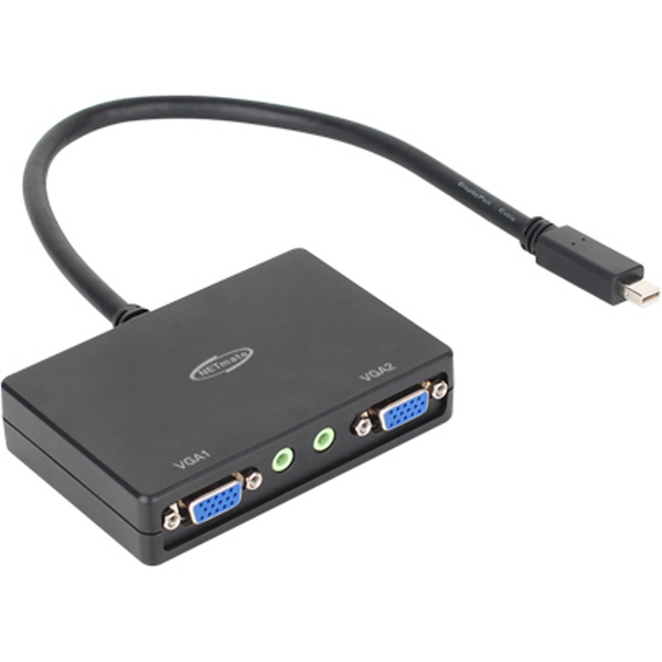 NETmate NM-MDV22 Mini DisplayPort to 2xVGA 분배기