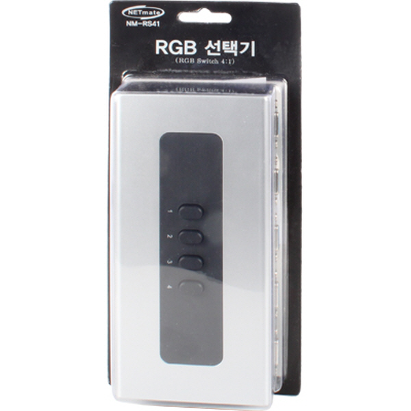 NETmate NM-RS41 VGA(RGB) 4:1 수동선택기(벽걸이형/가이드 포함)