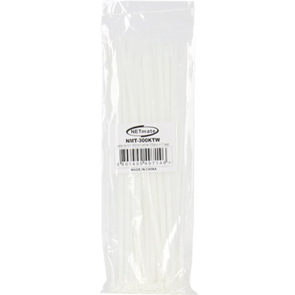 NETmate NMT-300KTW 5x300mm 케이블 타이 (화이트/100EA)