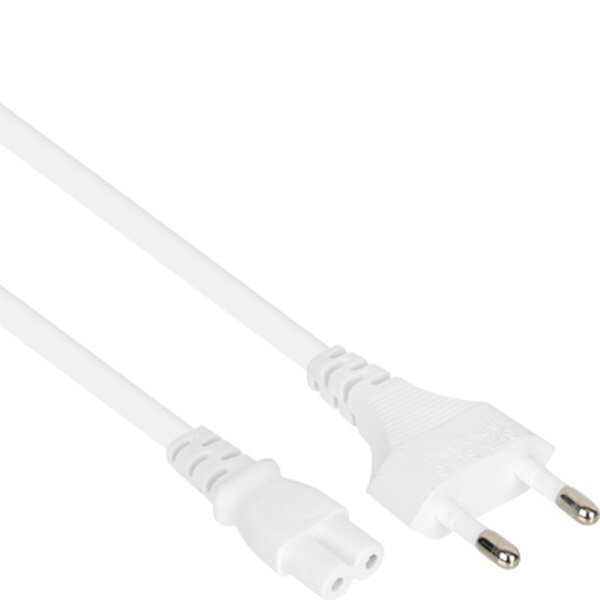 Netmate NMP-KPC813W 220V 전용 2구(8자) AC 파워 케이블 1.3m(화이트)