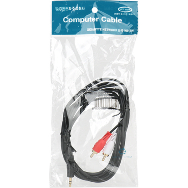 NETmate NMA-SR200N 스테레오 to RCA 2선 케이블(2.8Ø) 2m