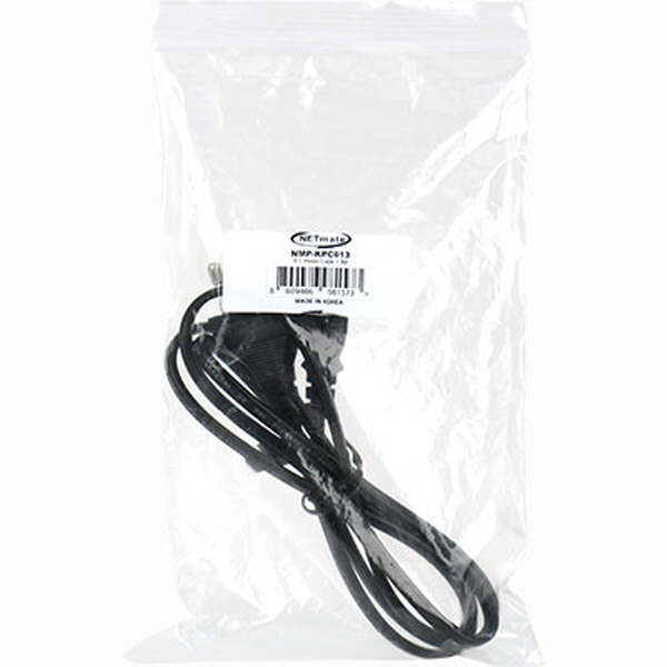 Netmate NMP-KPC813 220V 전용 2구(8자) AC 파워 케이블 1.3m(블랙)