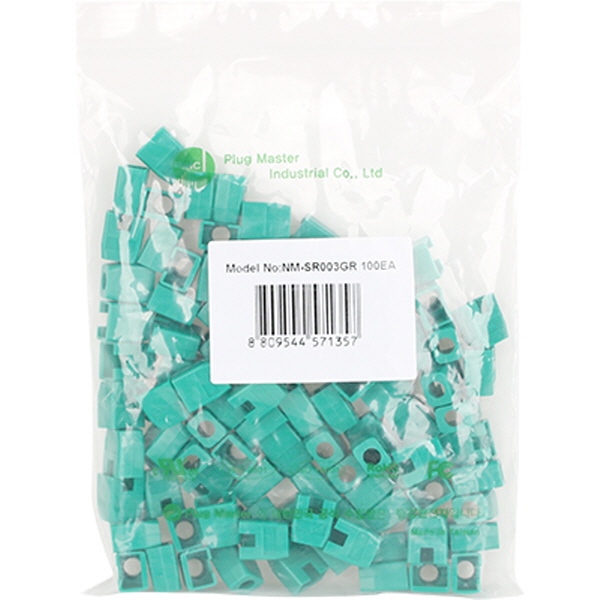 PLUG MASTER NM-SR003GR RJ-45 각부트(6Ø/그린/100개)